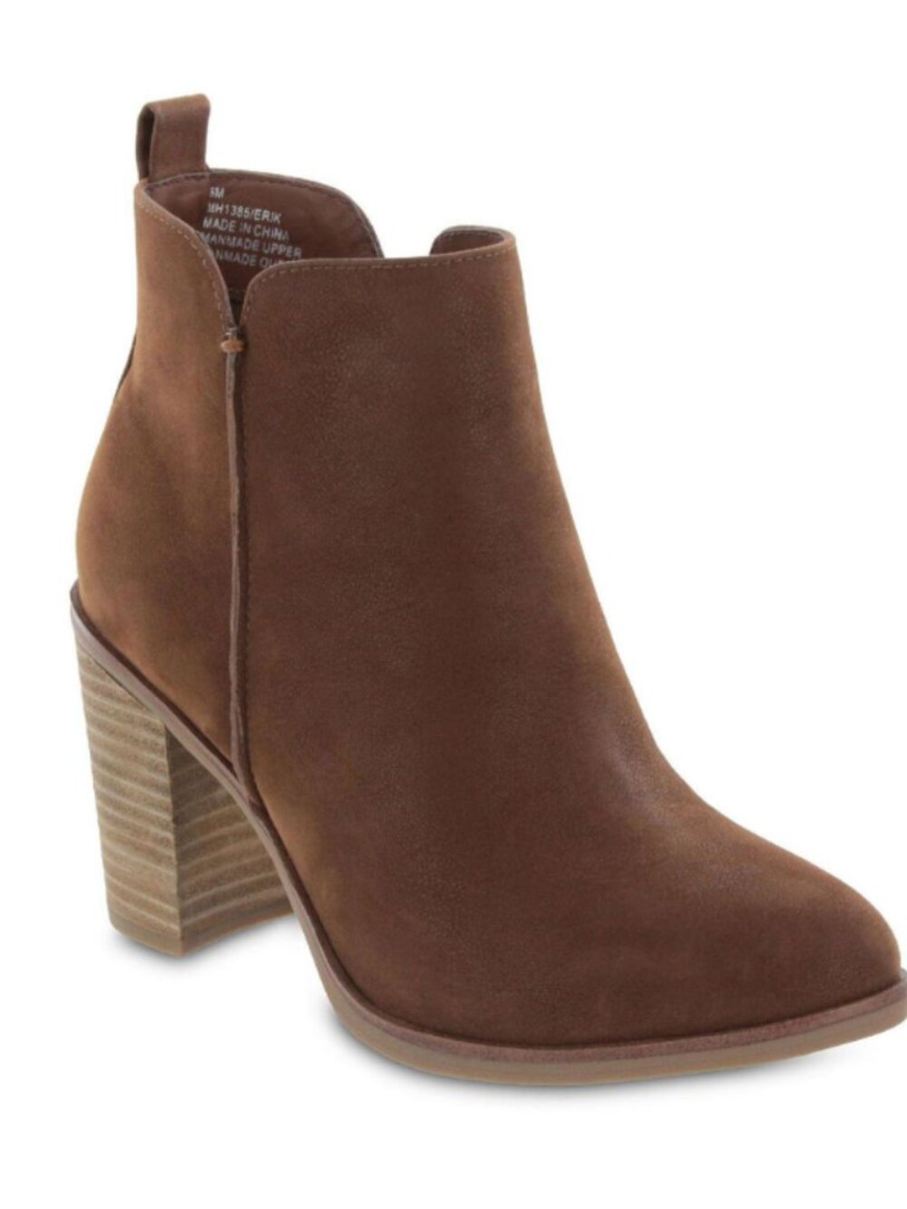 MIA Women's Erik Casual Block Heel Ankle Boots Side Zip Size 8.5